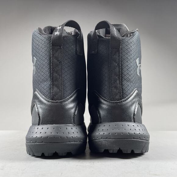 Under Armour Micro G Valsetz Mid Men 10.5 Triple Black Tactical Boots Waterproof - Picture 3 of 10